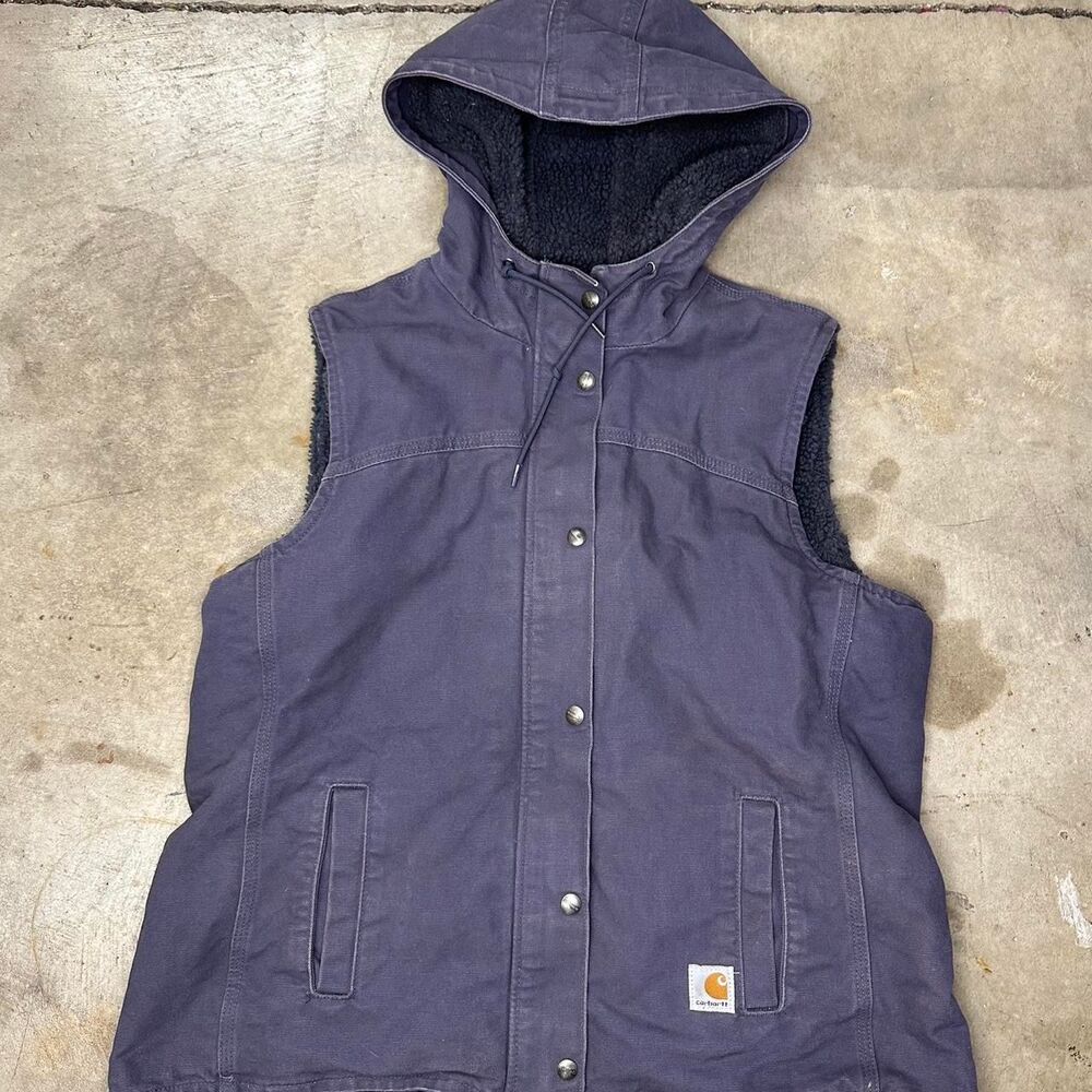 Carhartt purple hooded vest